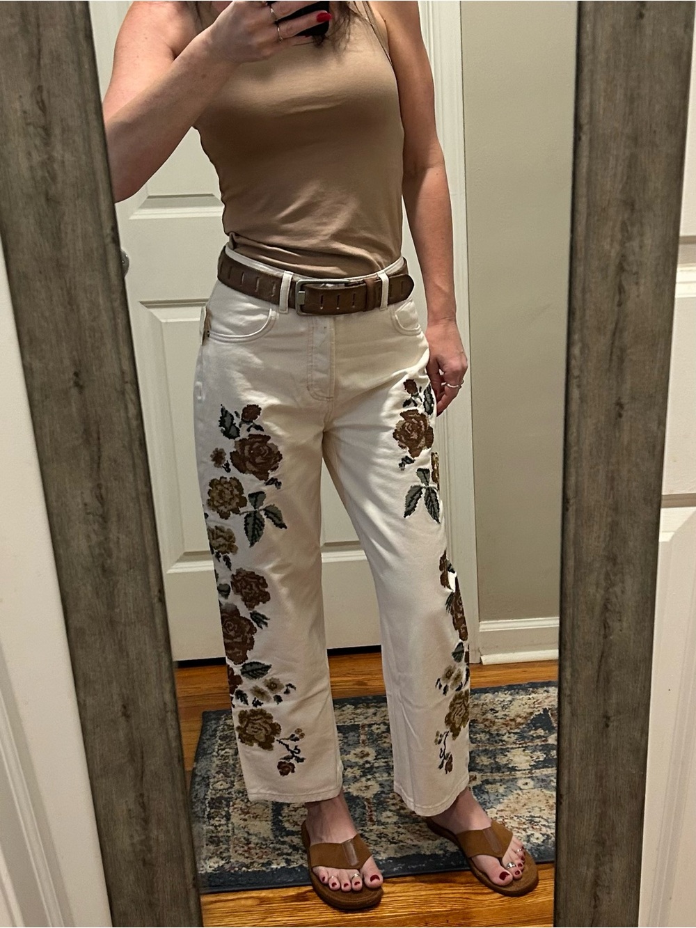 NWT We The Free Willow Cross Stitch
Embroidered Jeans in Parchment - Picture 9 of 16